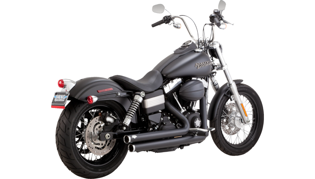 Vance and Hines Big Shots Staggered Exhaust System - Matte Black
