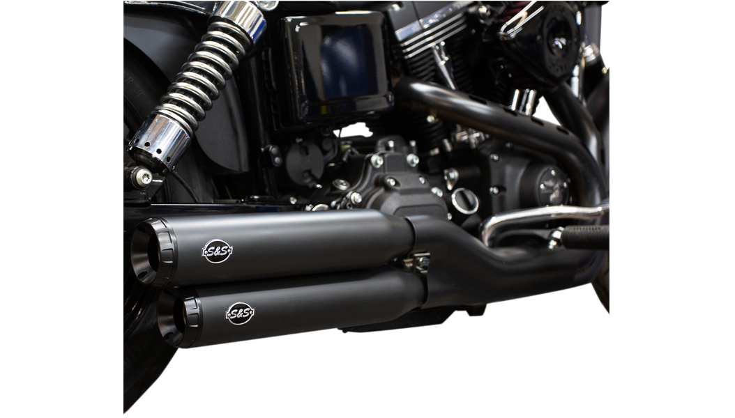 S&S Cycle Grand National Slip-On Mufflers - Black