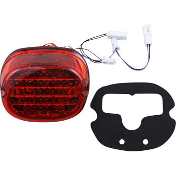 Low Profile LED Taillight with Integrated Auxiliary Turn Signals