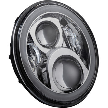 Custom Dynamics 7" Halo Headlamp With Touring Adapter