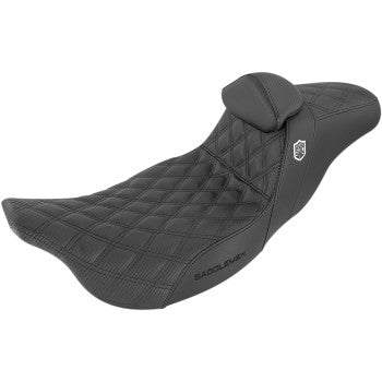 Saddlemen 2008-2022 Flhr, Flht, Flhx & Fltr Pro Series Sdc Performance Gripper Seat With Driver'S Lumbar Rest