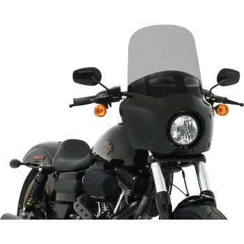 Memphis Shades Roadwarrior Cafe Shield - Vented - Black Smoke -15"