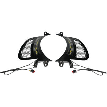Custom Dynamics Genesis® 4 Dynamic Led Road Glide® Vent Inserts Amber/White