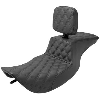 Saddlemen *New* Tour Step Up Seat - Rider Backrest - Full Lattice Stitch - Flhr/Flhx '97-'07