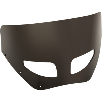 Memphis Shades Roadwarrior Cafe Shield - Vented - Dark Black Smoke - 9"