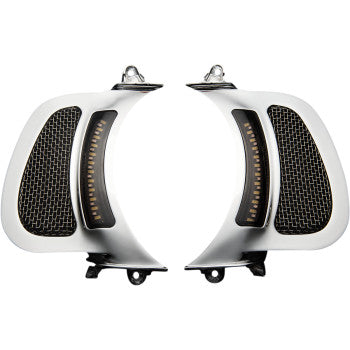 Genesis® 4 Dynamic LED Road Glide® Vent Inserts Amber/White