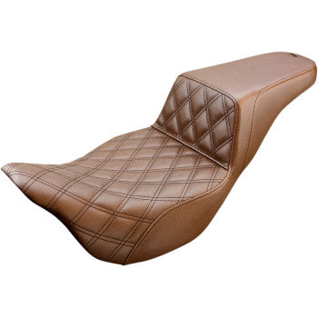 Saddlemen Step-Up Seat - Front Lattice Stitch - Brown - Flh