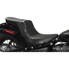 Daytona 2-Up Seat - Without Backrest - Basketweave - Black - Softail