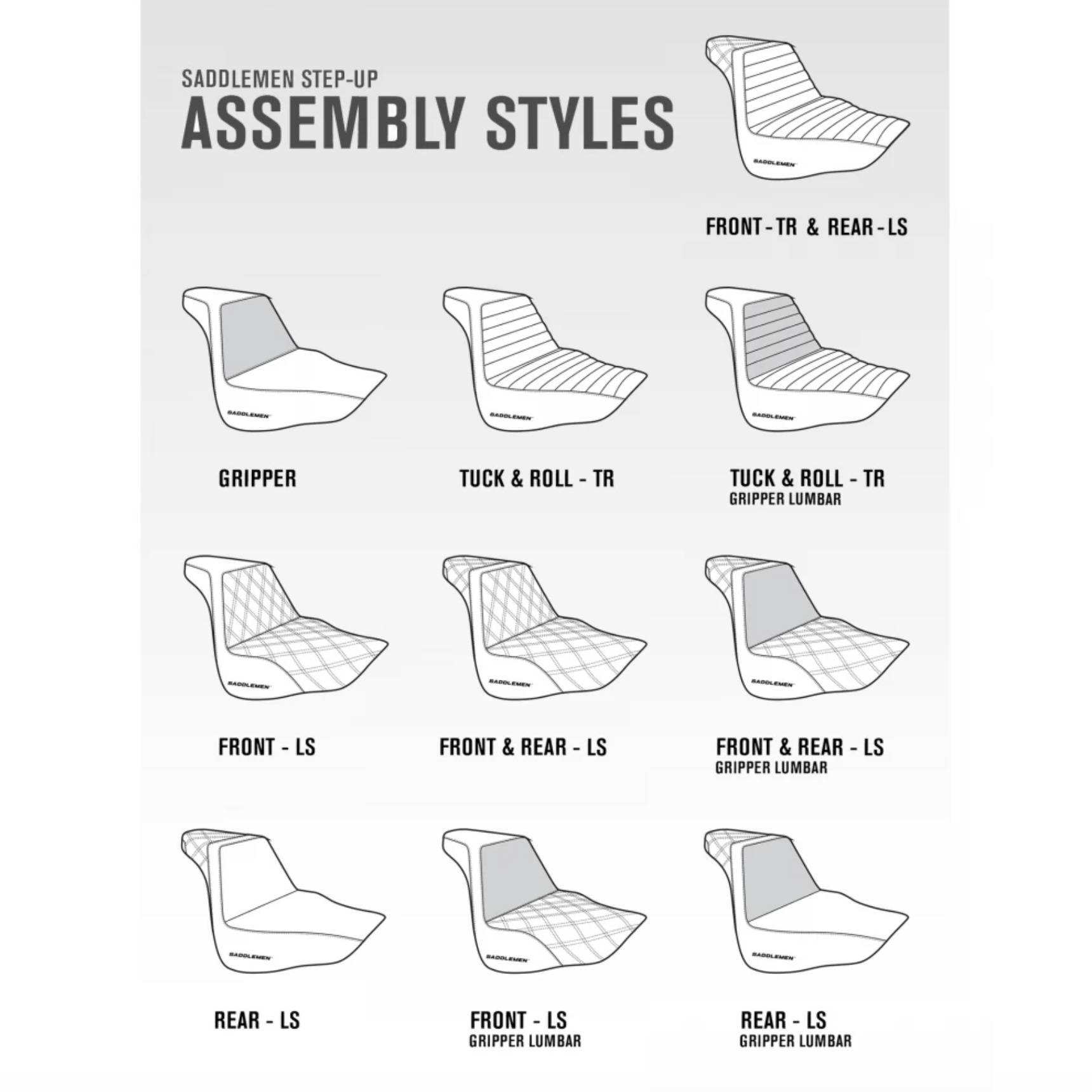 2008-2020 FLHR, FLHT, FLHX & FLTR Step-Up™ Front & Rear LS Seat