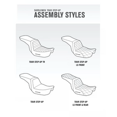 2006-2017 FXD, FXDWG, FLD Dyna Tour Step-Up TR Seat