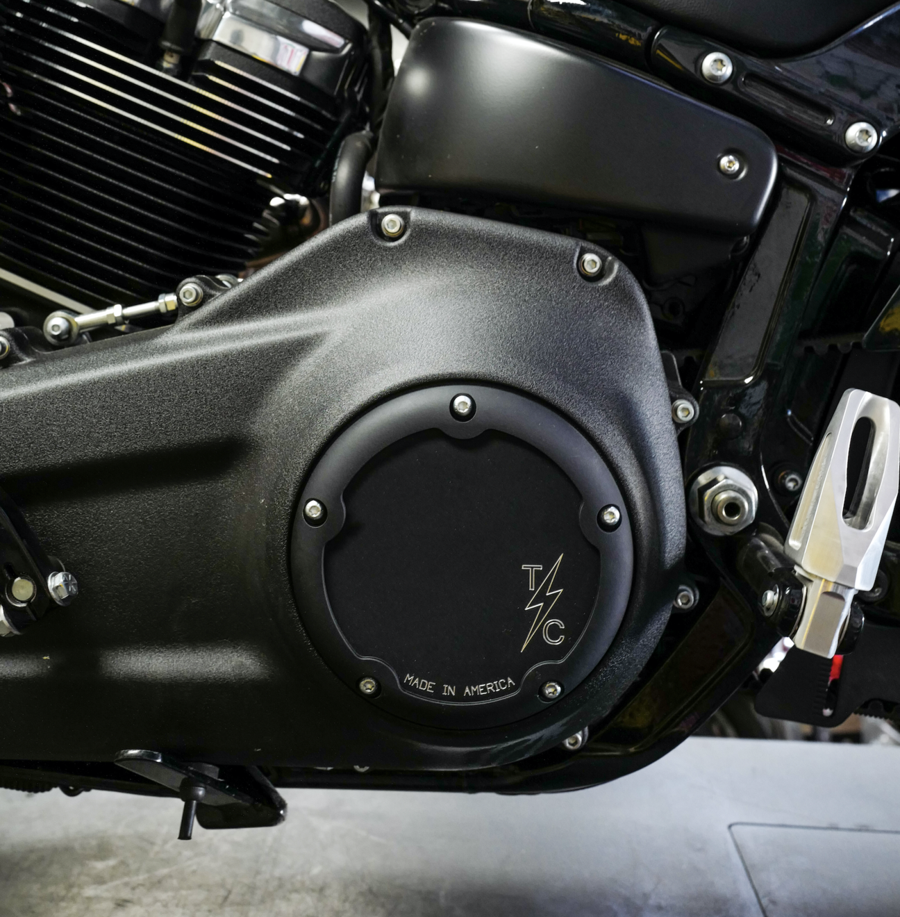 Thrashin Supply Dished 5 Hole Derby Cover - M8 Softail