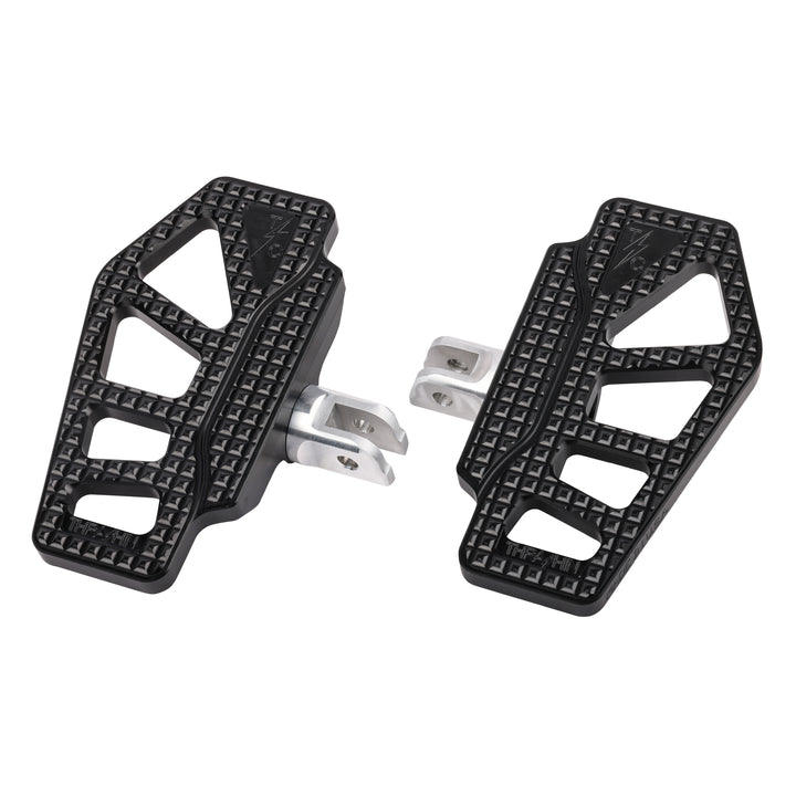 Apex Mini Floorboards - Black - Dyna, Sportster, FXR, Softail