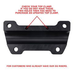 "Updated" OG Riser Top Clamp - Black