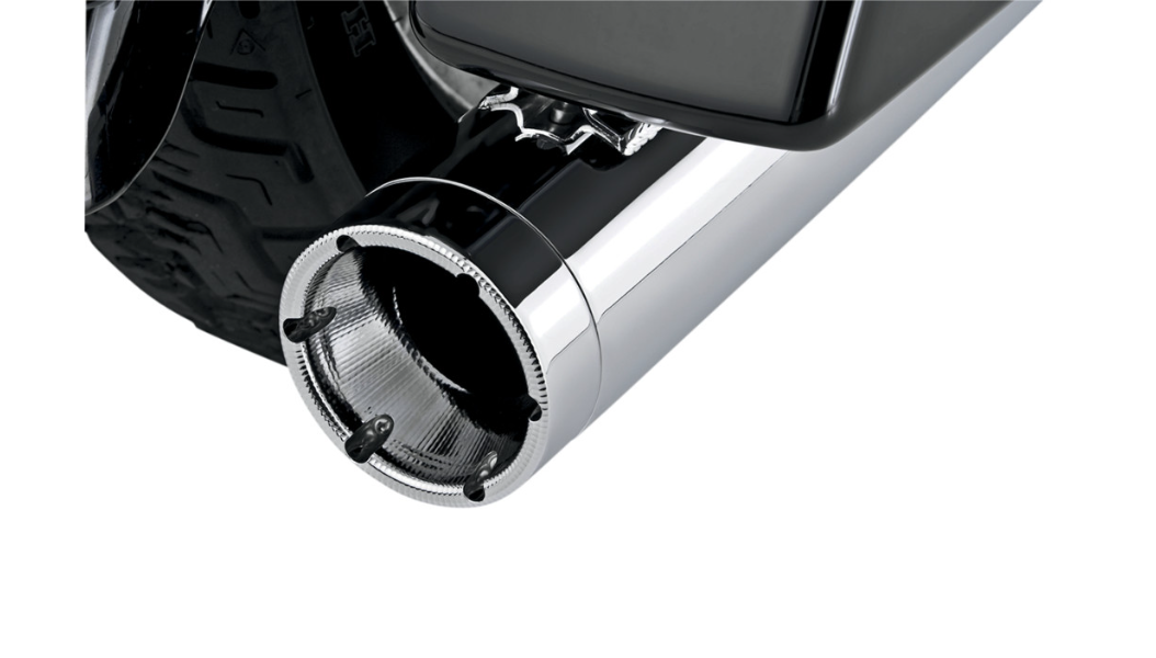 Monster Round Slip-On Muffler - Chrome