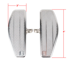 Thrashin Supply Mini Floorboards - Silver - Dyna, Sportster, Fxr, Softail...