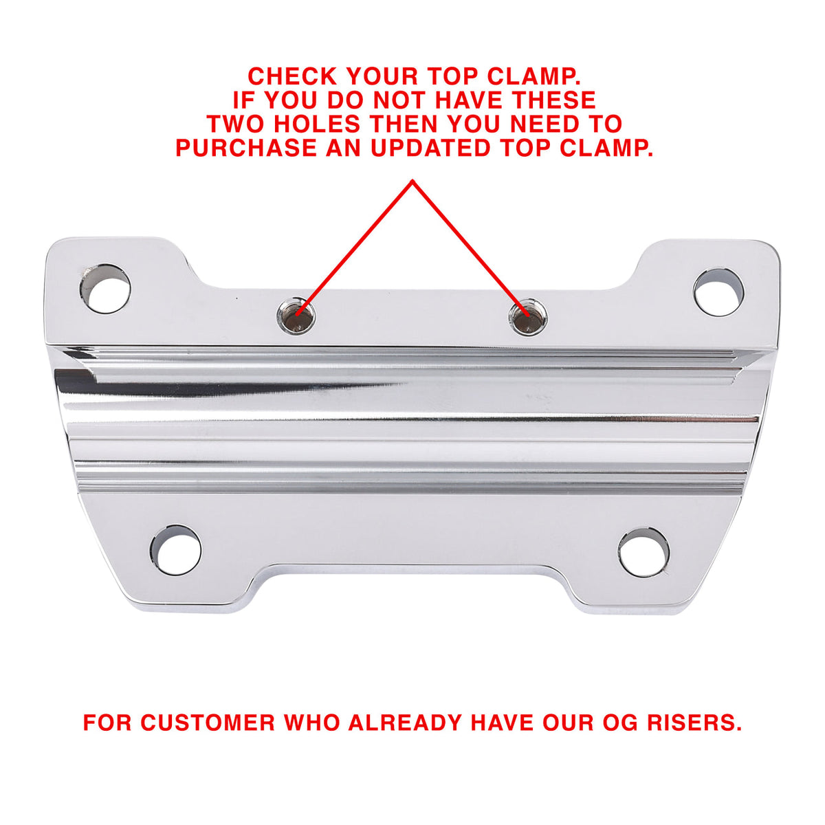 "Updated" OG Riser Top Clamp - Chrome